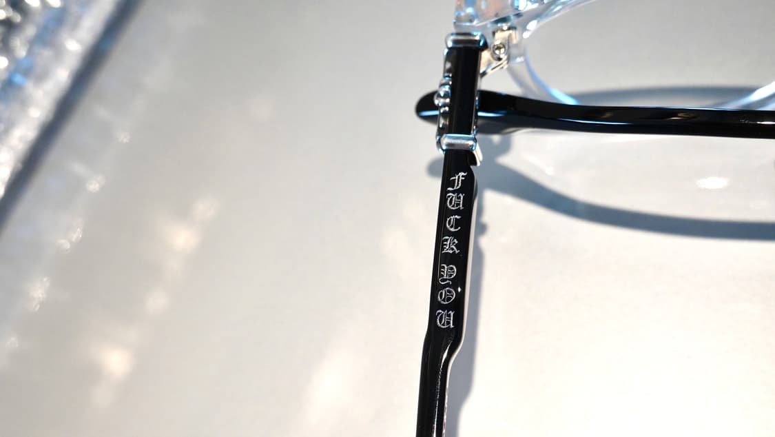 크롬하츠 로드시클 크리스탈 실버/블랙 안경 상품이미지5