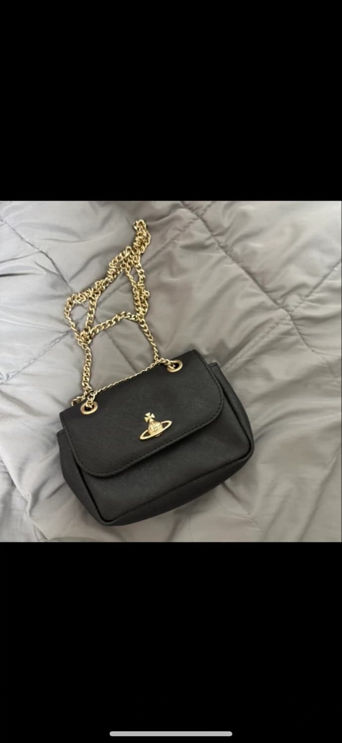 비비안웨스트우드 블랙 체인 가방 상품이미지1