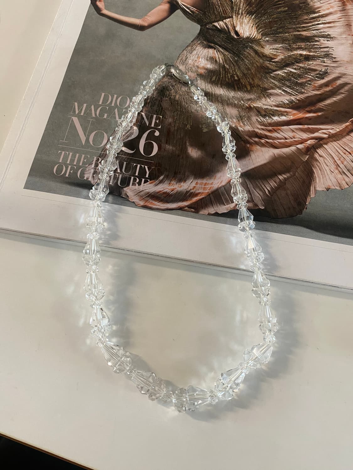 크리스탈 비즈 실버 목걸이 빈티지 주얼리 상품이미지2