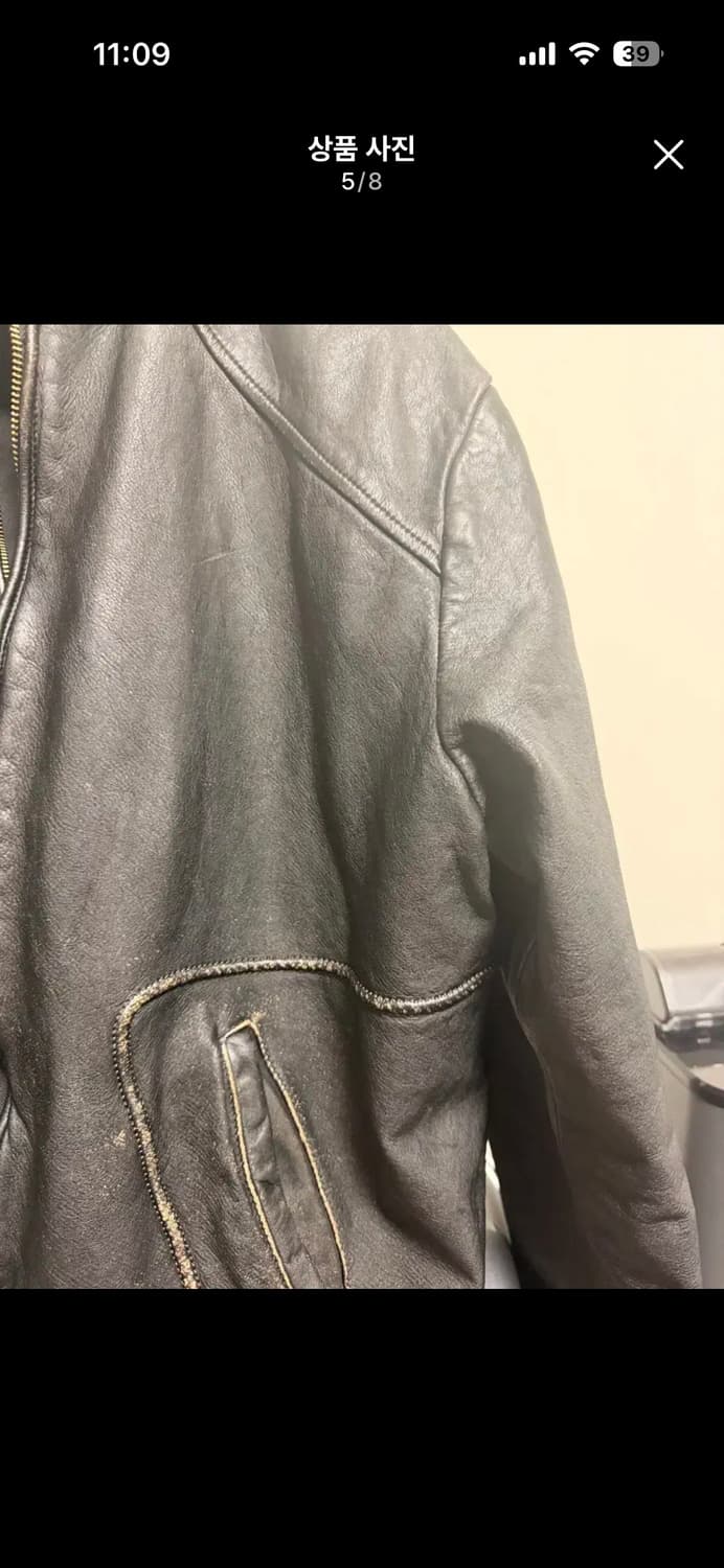 오토매틱포더피플 파이핑 레더자켓 2사이즈 상품이미지6