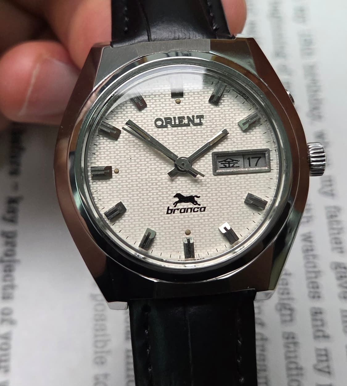 레어] 빈티지 오리엔트 브롱코 입체다이얼 한자 데이데이트 수동 메커니컬 상품이미지1