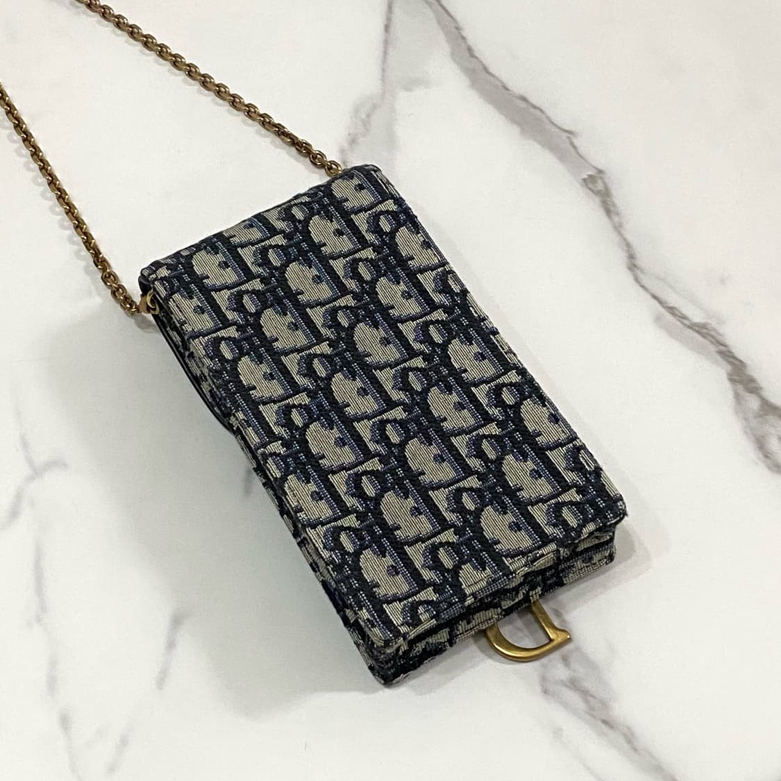 거의새것 디올 새들 오블리크 자카드 버티컬 파우치 휴대폰 가방 상품이미지5