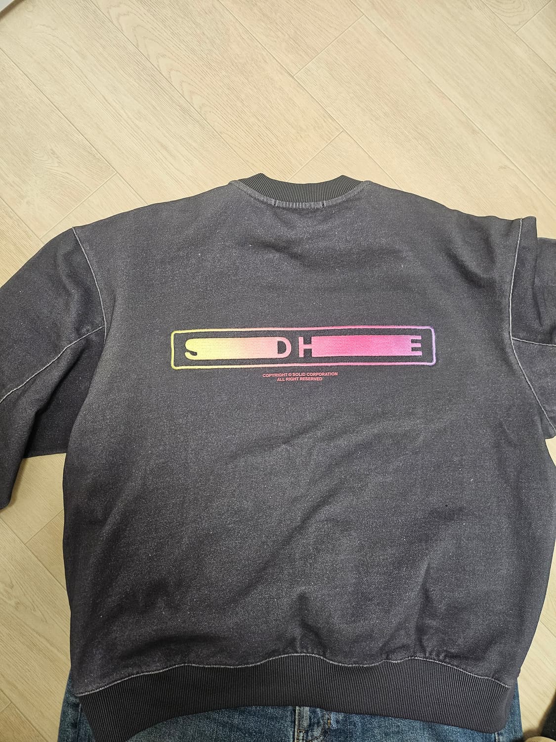 솔리드옴므 워싱 맨투맨 티셔츠 48(105) 상품이미지2