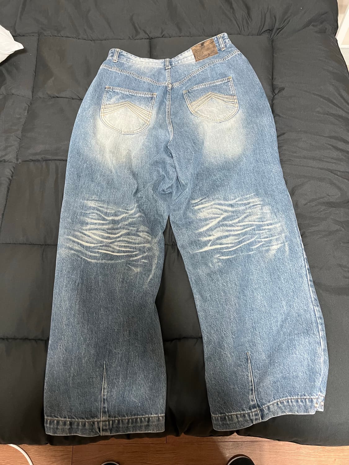 이티씨이 워시드 배기 진 블루 L 상품이미지2