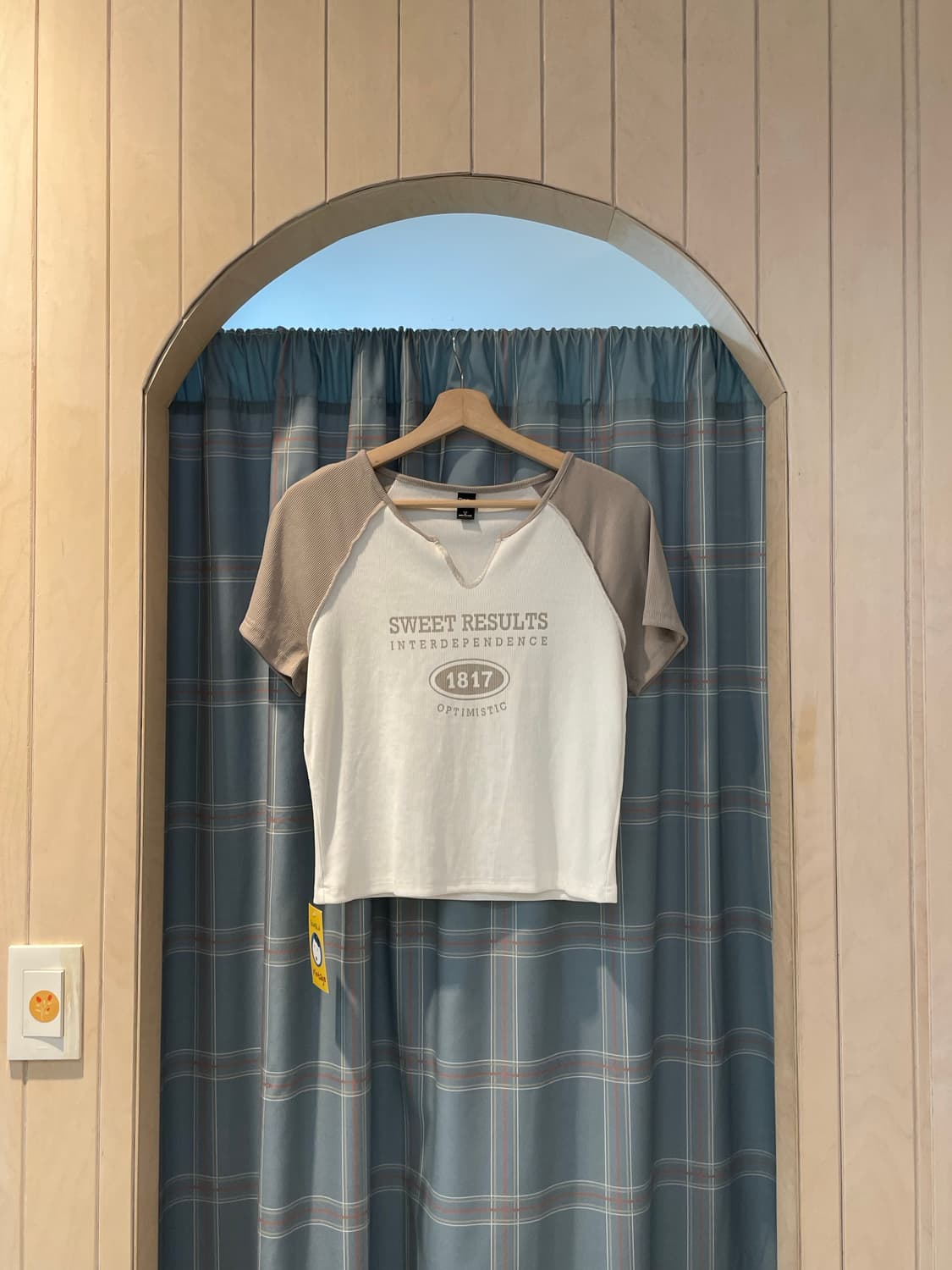 y2k 하이틴 래글런 크롭티 (L-xl) 상품이미지4