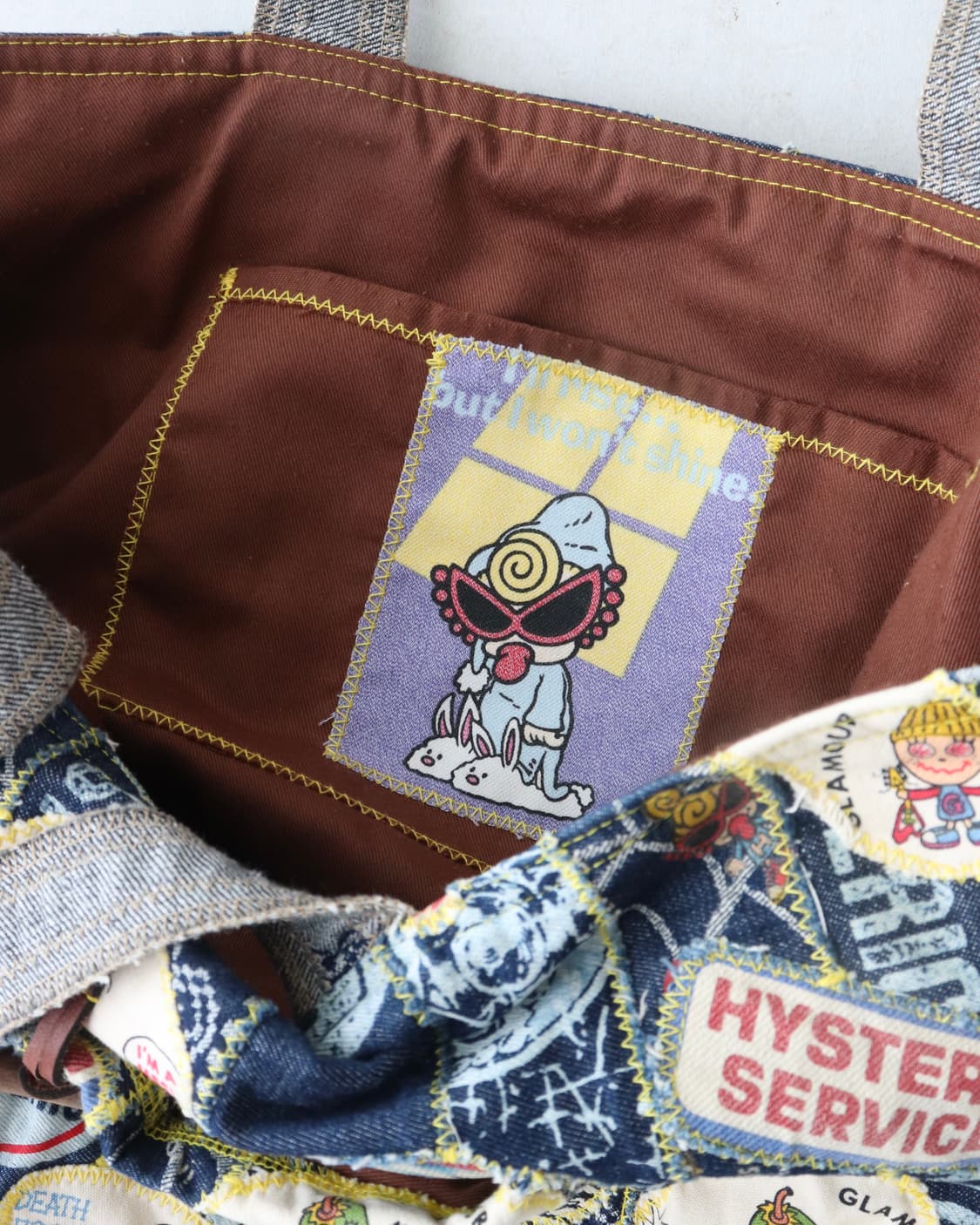 [Hysteric Mini] Patchwork Denim Tote Bag 상품이미지3