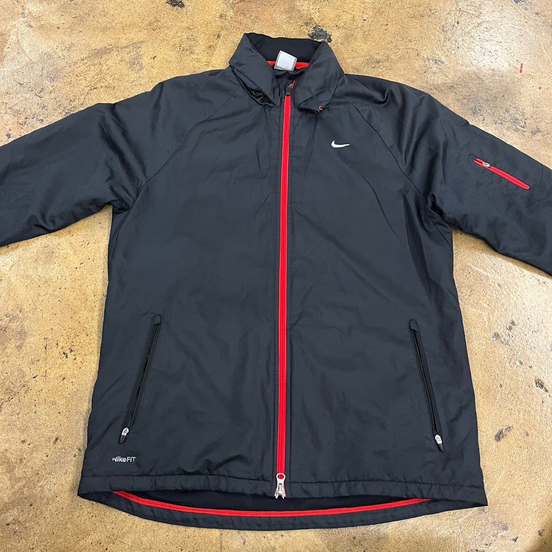 [정품/XL] 나이키 블랙 레드 바람막이 자켓 b10 상품이미지3