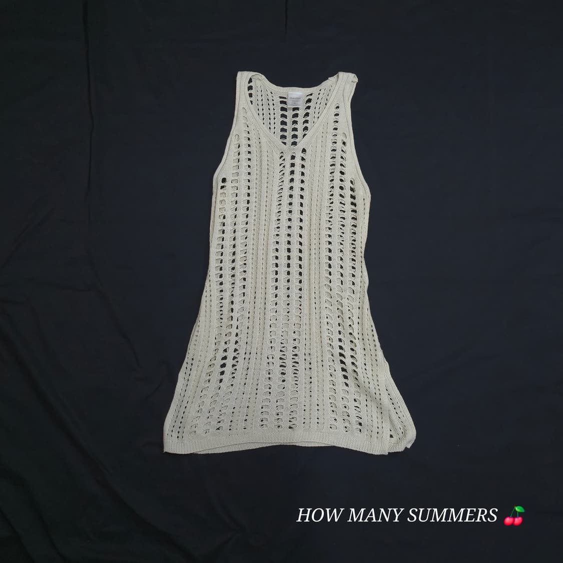 ​빈티지 크로쉐 그물 니트 펀칭 롱나시 레이어드 비치웨어 민소매 원피스 상품이미지2