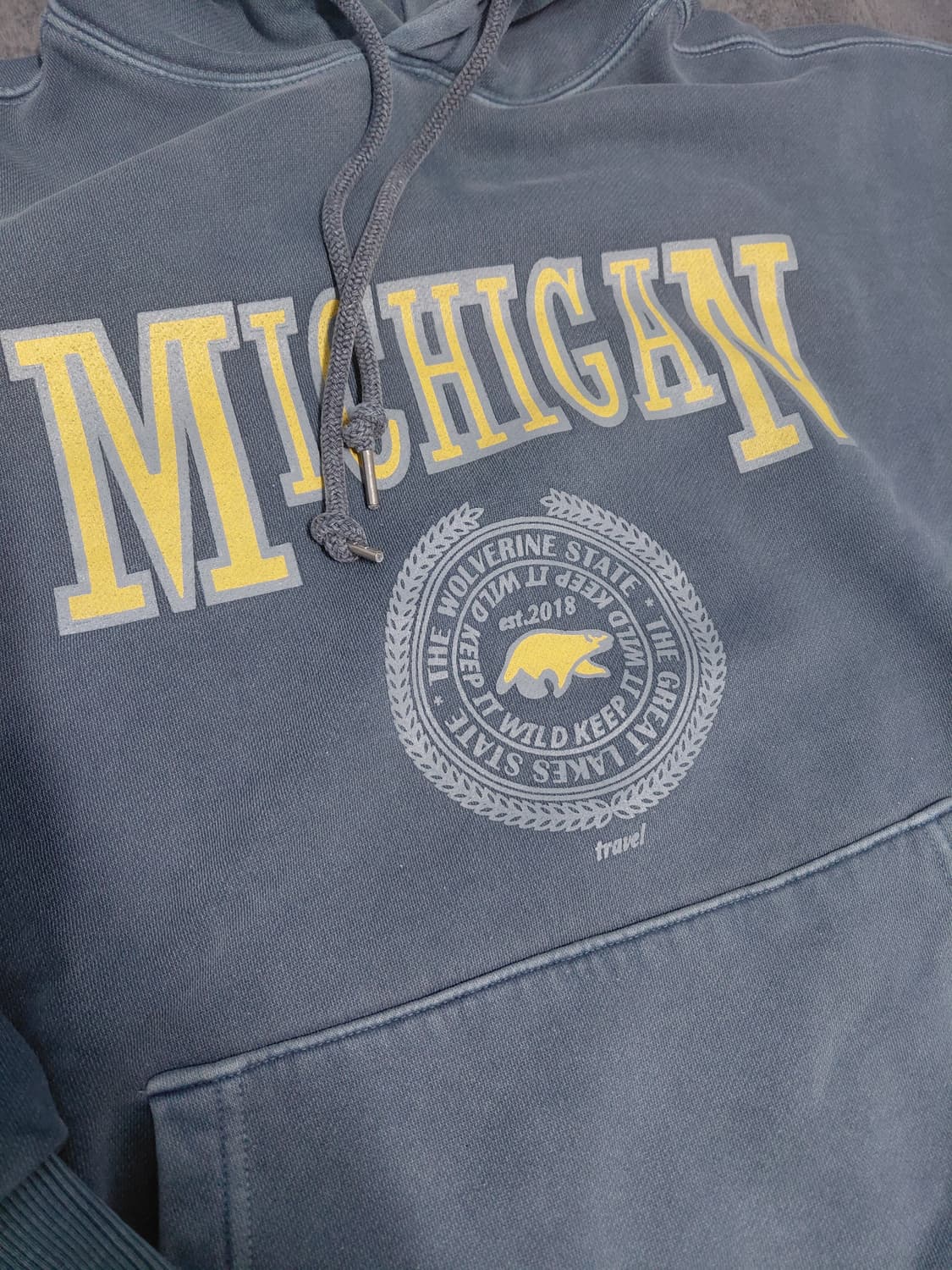 트래블 미시간 울버린 후드티 M 상품이미지3