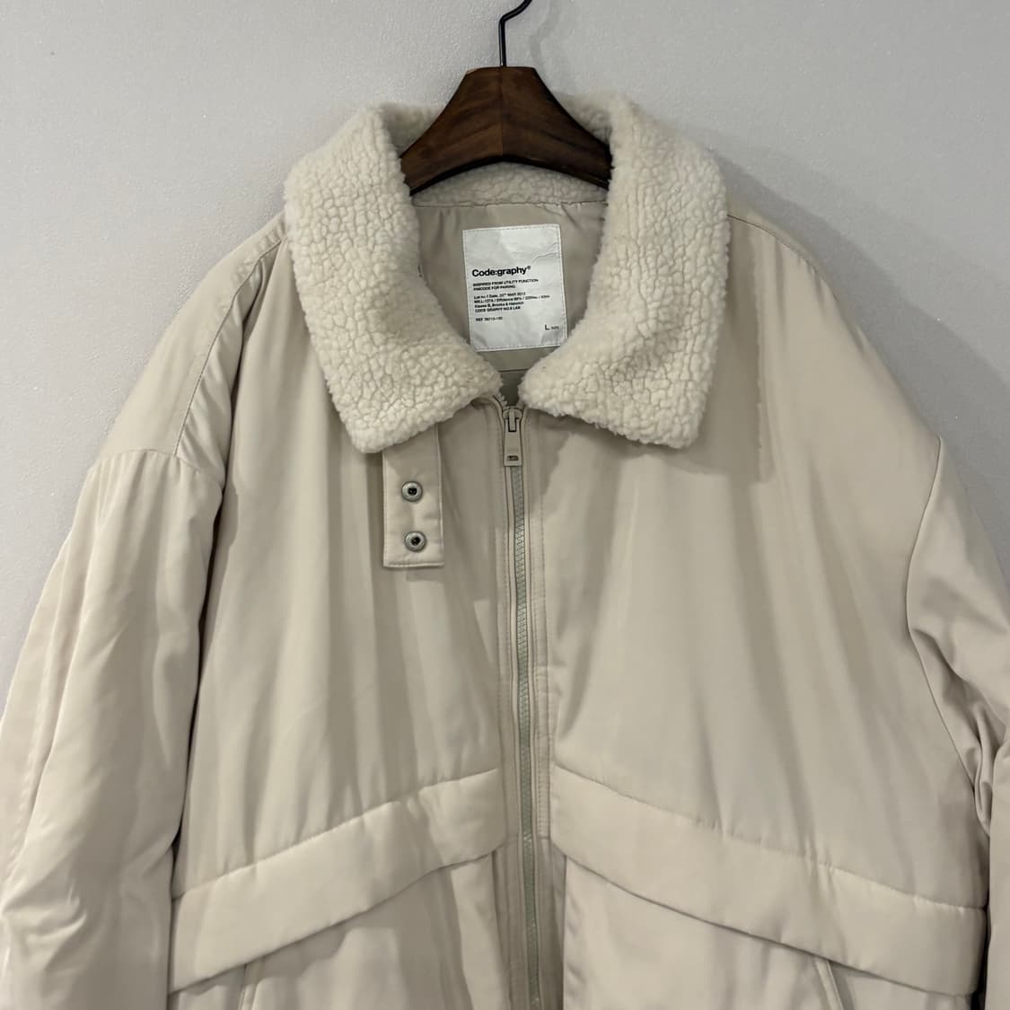 Code:graphy 코드그라피 보아털 자켓 L 베이지 상품이미지3