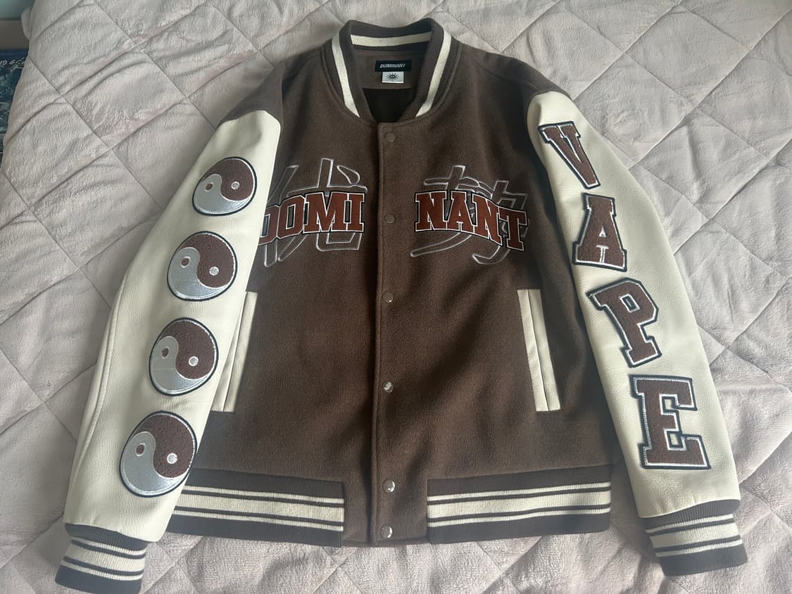 도미넌트 바시티 자켓 브라운 L사이즈 상품이미지1