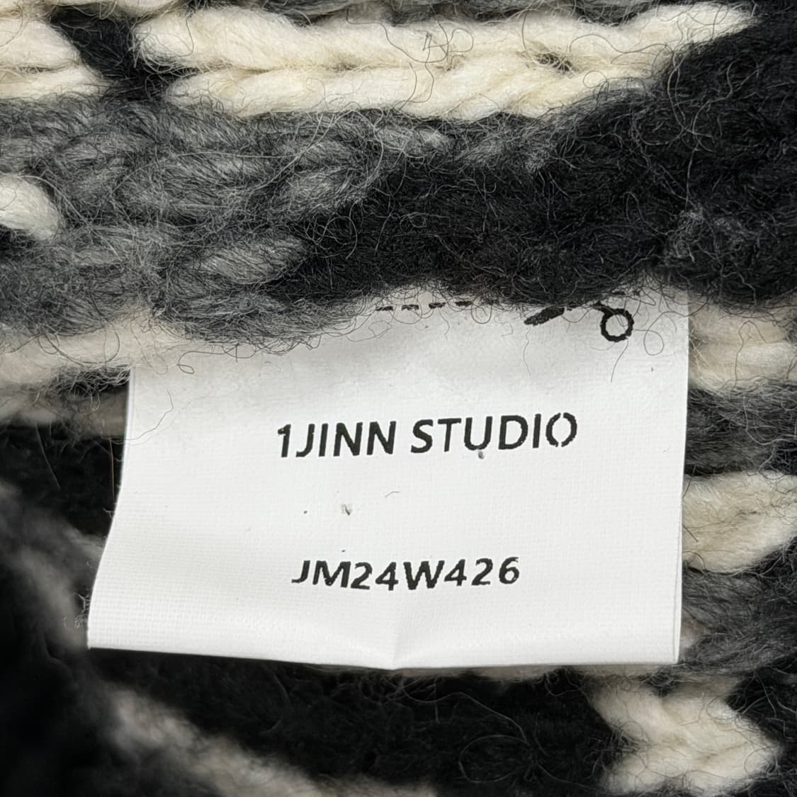 원진스튜디오 캣 픽셀 니트 가디건 블랙 S 상품이미지6