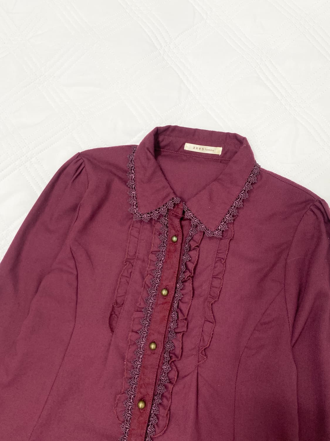 ꒰ঌ 엑시즈팜 체리와인 맛 블라우스 셔츠 ໒꒱ 상품이미지3