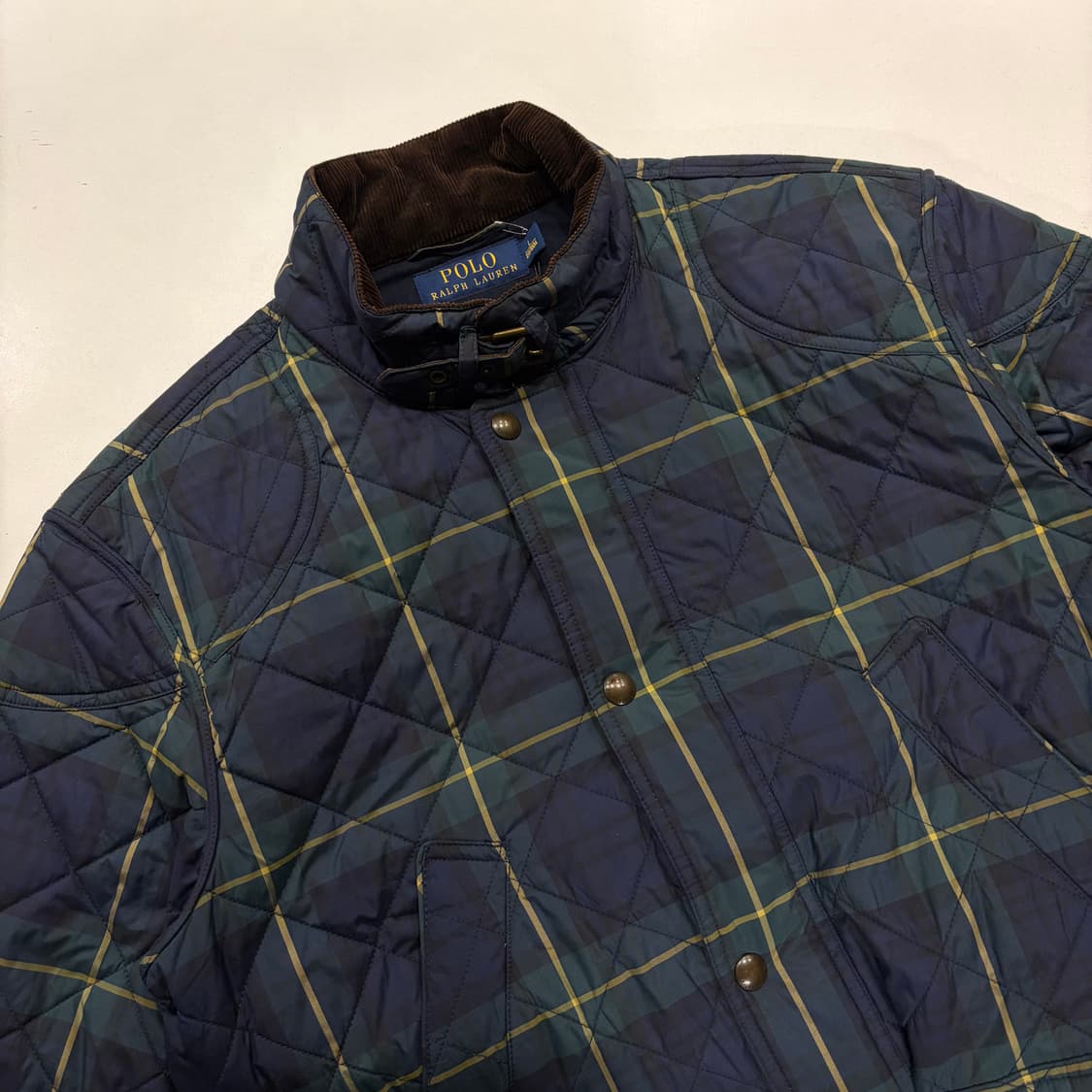 [L] 폴로 랄프로렌 블랙와치 체크 퀼팅 자켓 B496 상품이미지3