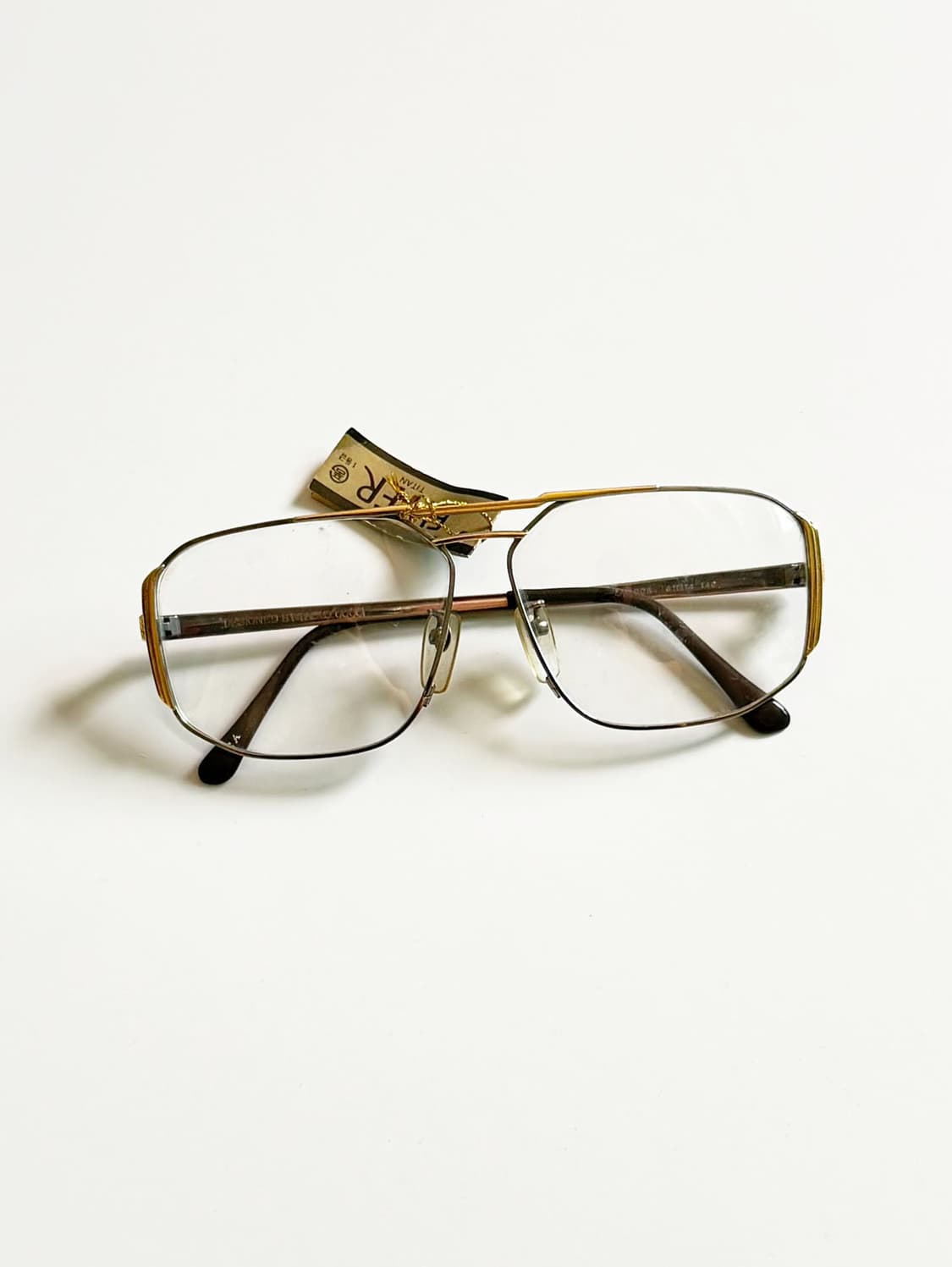 90s PAOLO GUCCI 실버 골드 티타늄 보잉 스퀘어 빈티지 안경 상품이미지1