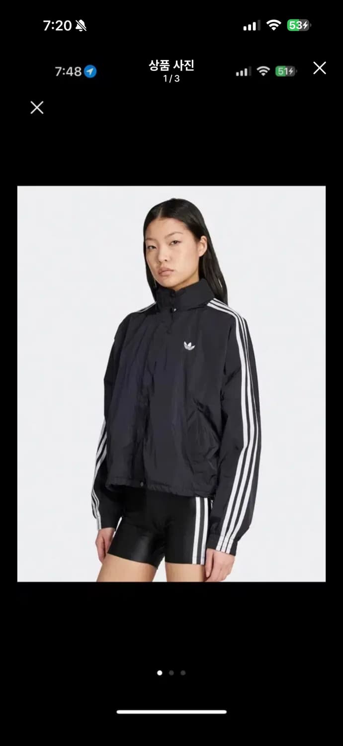 아디다스 여성 크롭 우븐 윈드브레이커 자켓 상품이미지1