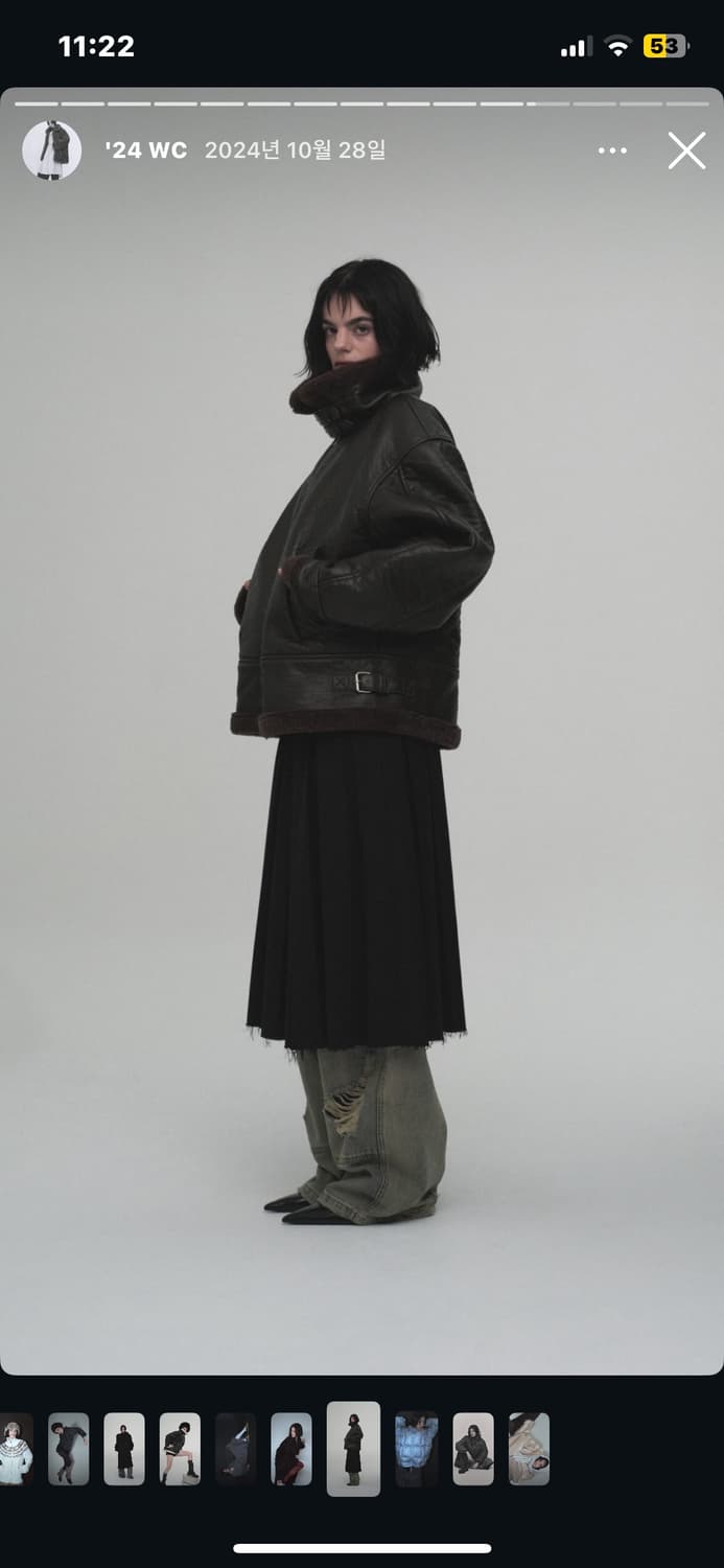 밀로우먼 위시드 비건 레더 무스탕 상품이미지2