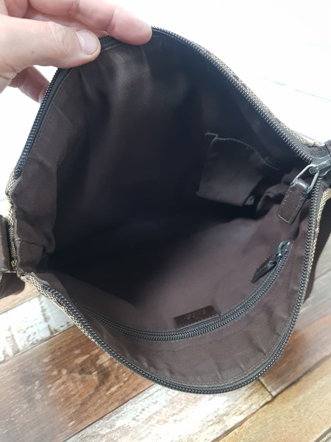 [정품] 구찌 GG 로고 캔버스 크로스백 브라운 상품이미지9