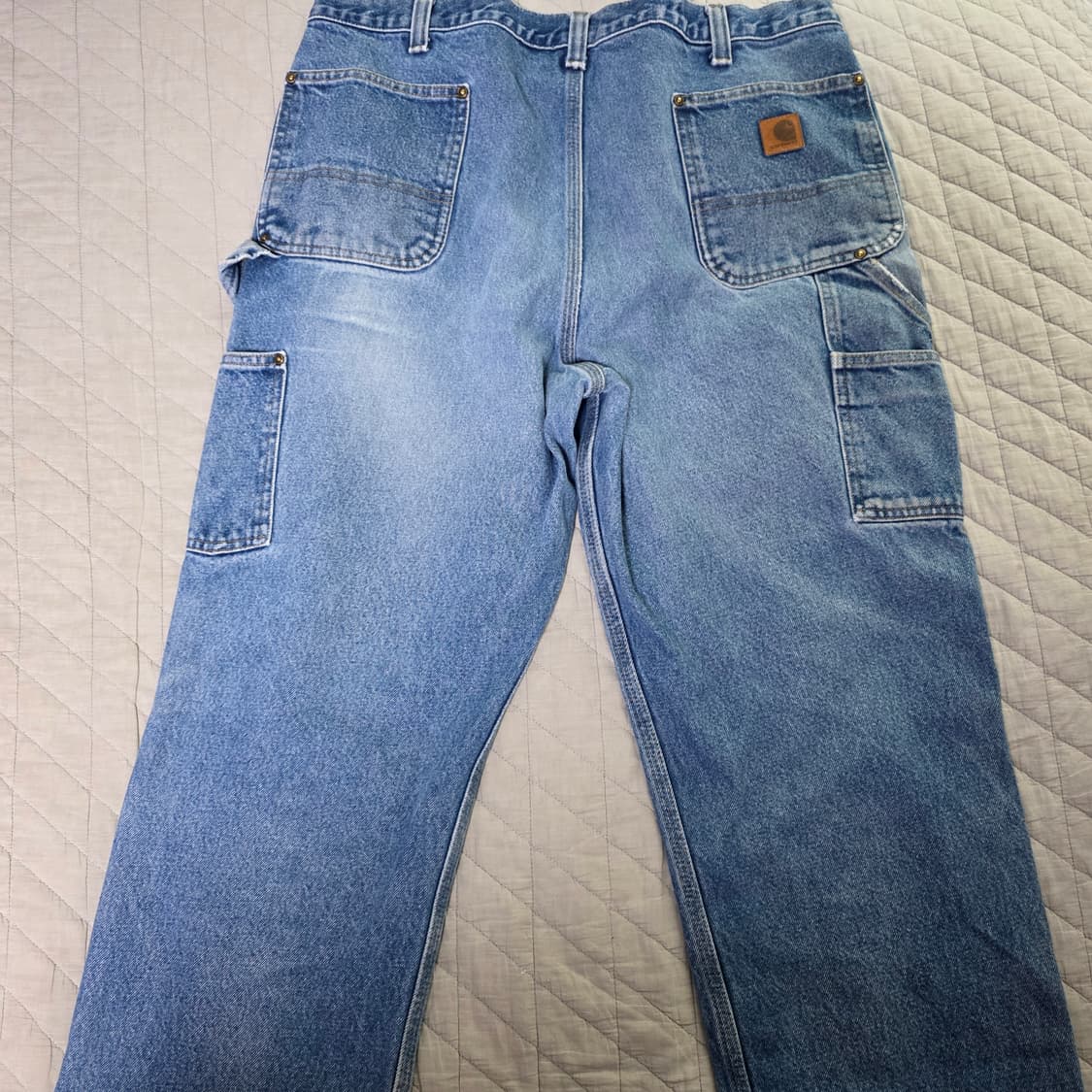 [40X34] 빈티지 칼하트 더블니 릴렉스핏 데님팬츠 워시드 B15 상품이미지6