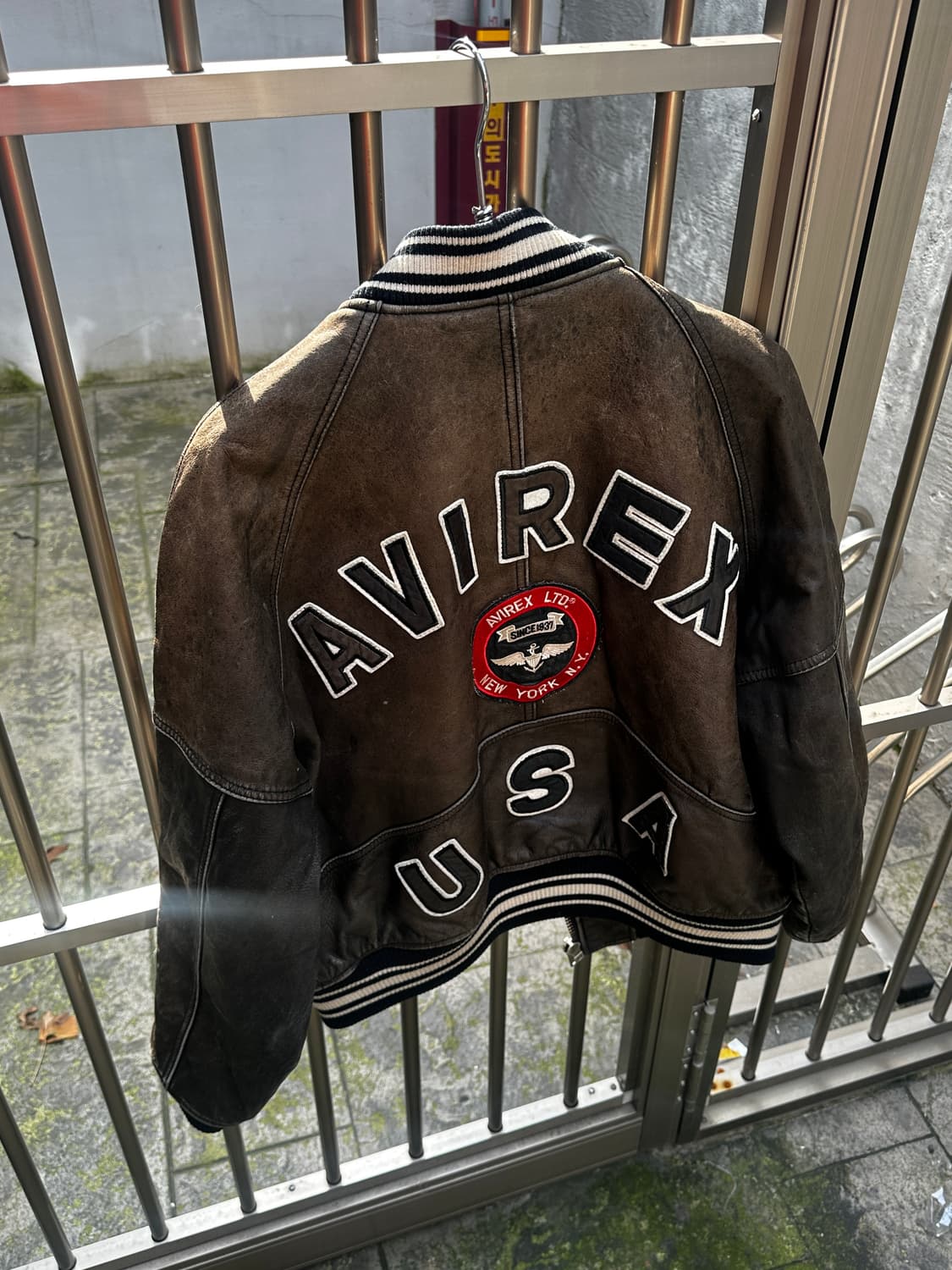 아비렉스 avirex 90s 아이콘 에이징 바시티 레더자켓 상품이미지7