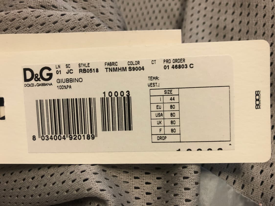 돌체앤가바나 디앤지(D&G) 나일론 집업 자켓 상품이미지10