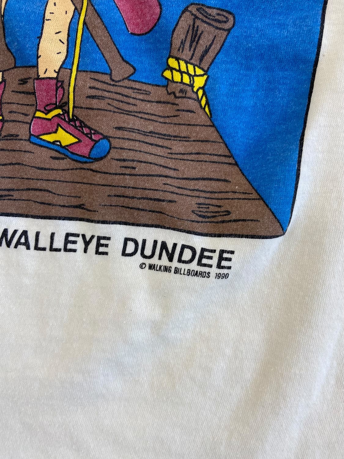 1990 미네소타 Walleye Dundee 반팔 티셔츠 상품이미지5