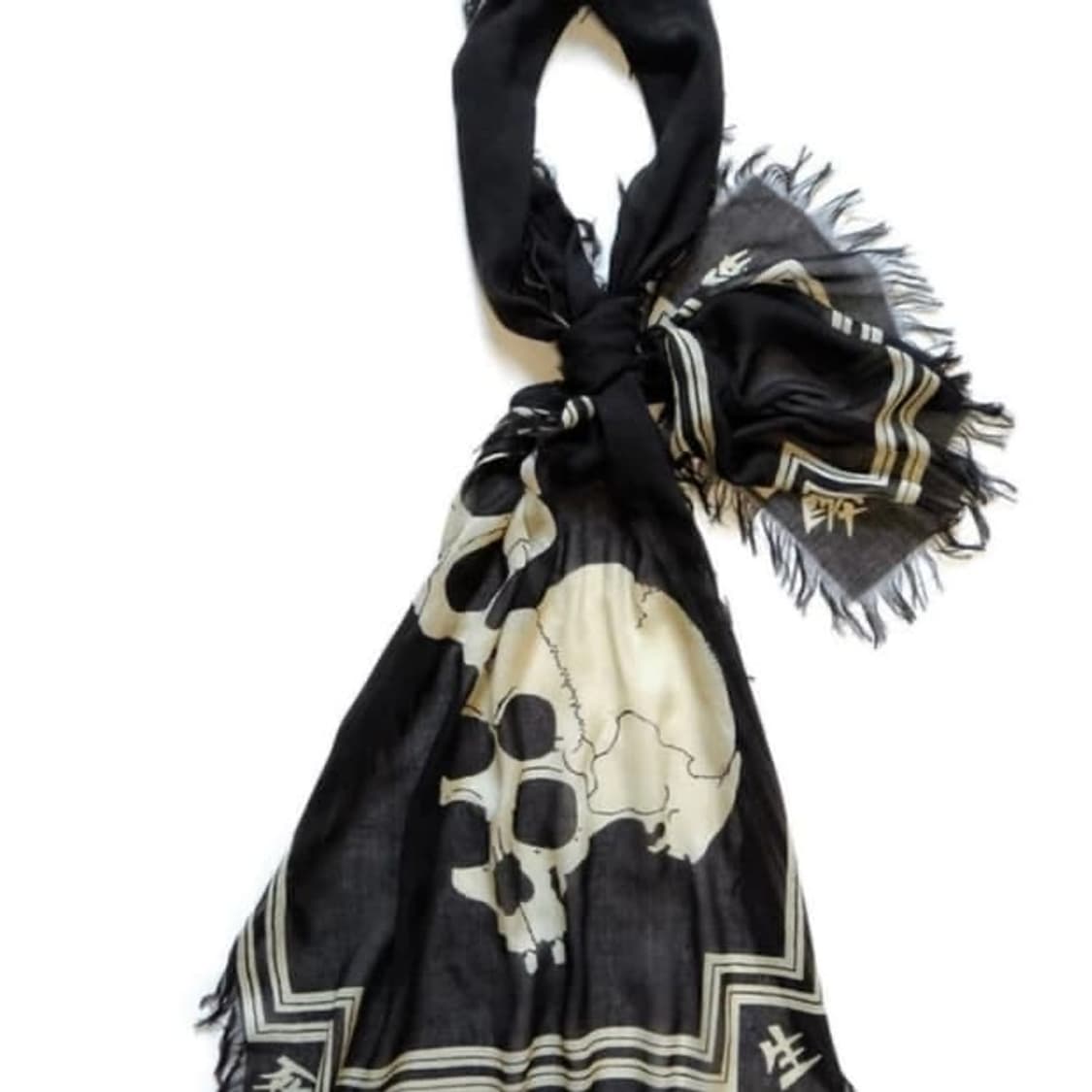 [OS] 캐피탈 와비 사비 레인 스컬 스카프 블랙 상품이미지3