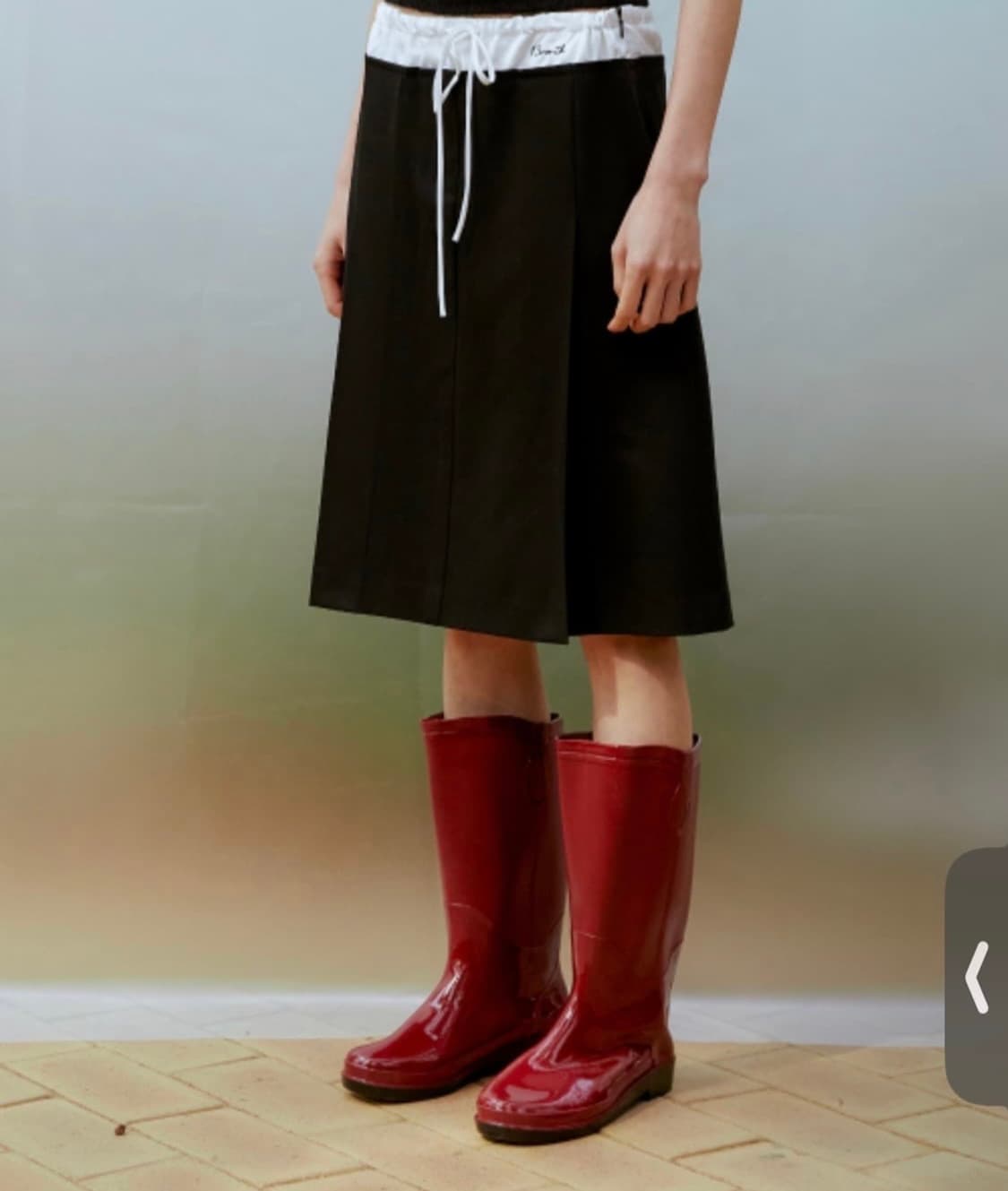 13month 써틴먼스 콘트라스트 플리츠 스커트 상품이미지3