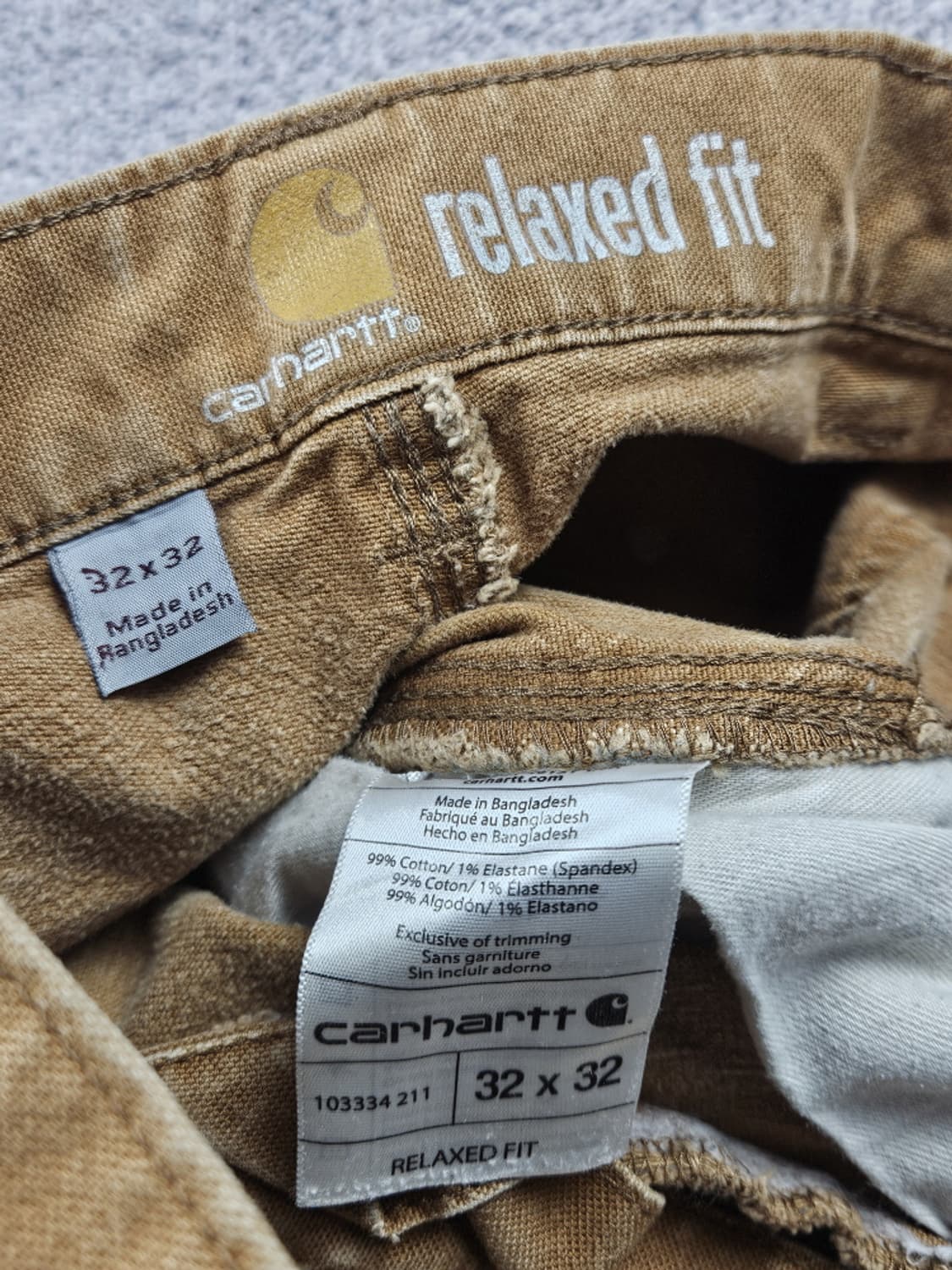 칼하트 덕 캔버스 더블니 카펜터 워크 팬츠 (32 X 32)/ 10169 상품이미지7
