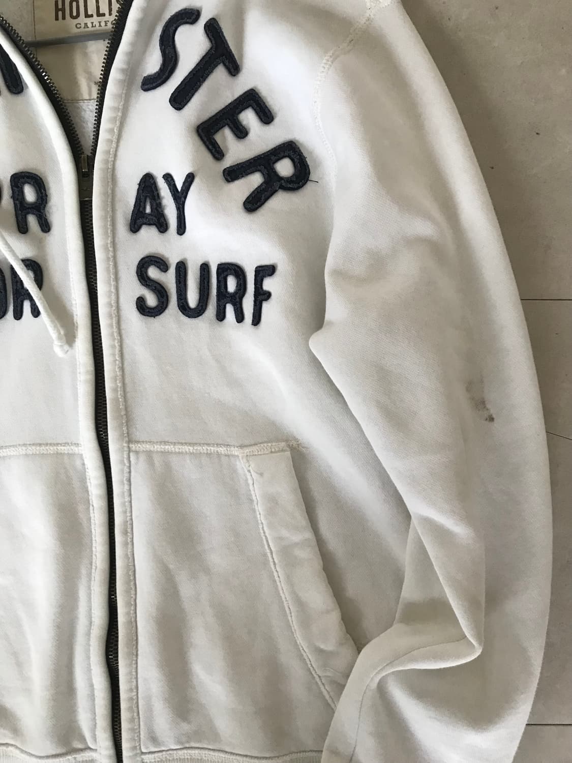 홀리스터 화이트 오버핏 후드집업 상품이미지9