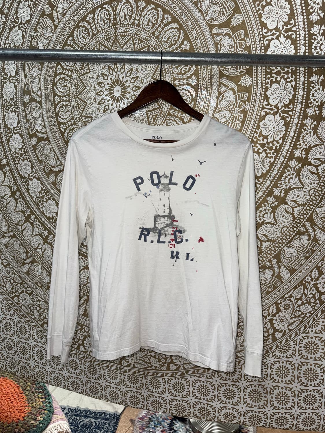 폴로 랄프로렌 여성 프린팅 롱슬리브 긴팔 티  상품이미지2