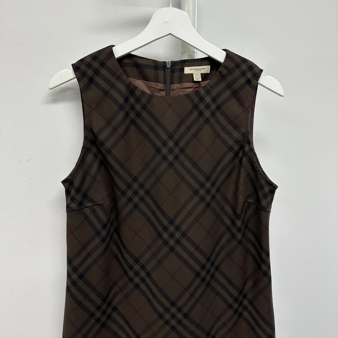 버버리 사선체크 울 원피스 상품이미지2