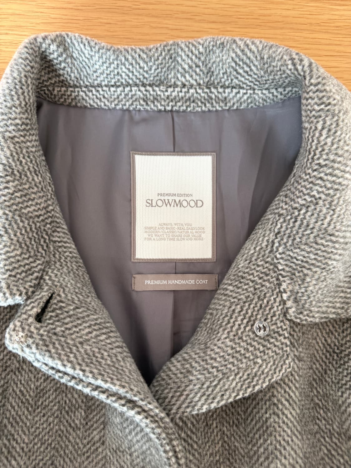 슬로우무드(SLOWMOOD) 울&알파카 헤링본 코트 상품이미지7