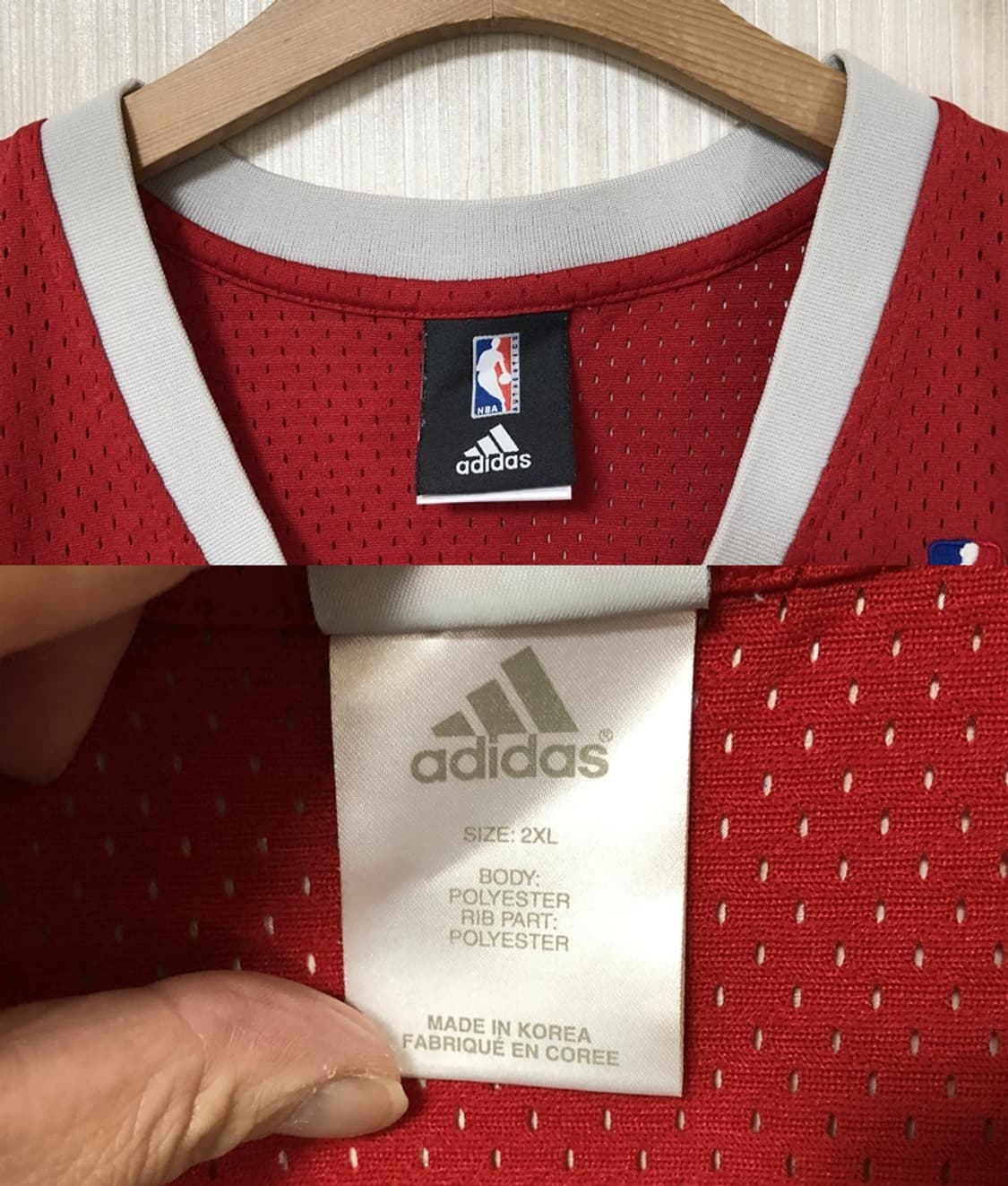 NBA 아디다스 휴스턴로키츠 빅사이즈유니폼/져지 2XL #1 맥그레디 상품이미지4