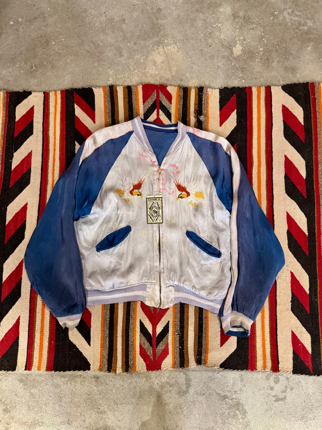 50s 오리지널 ICELAND MAP X EAGLE 스카쟌 (L) 상품이미지1