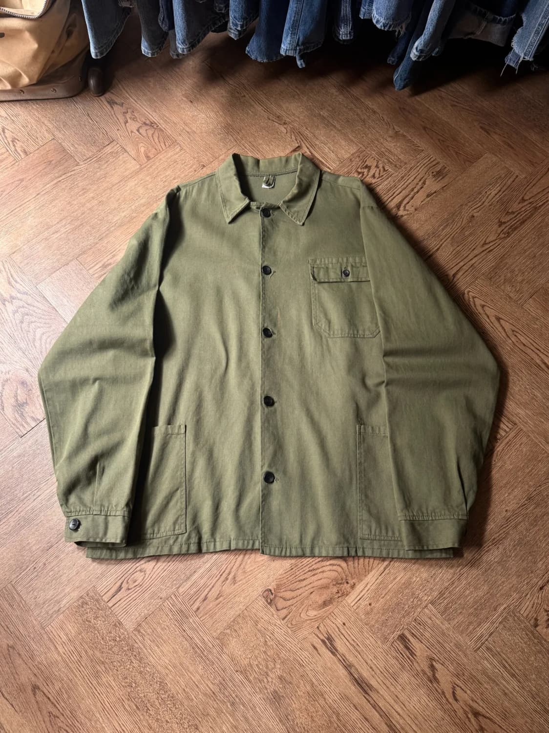 [2XL]빈티지 올리브 그린 프렌치 워크자켓 상품이미지1