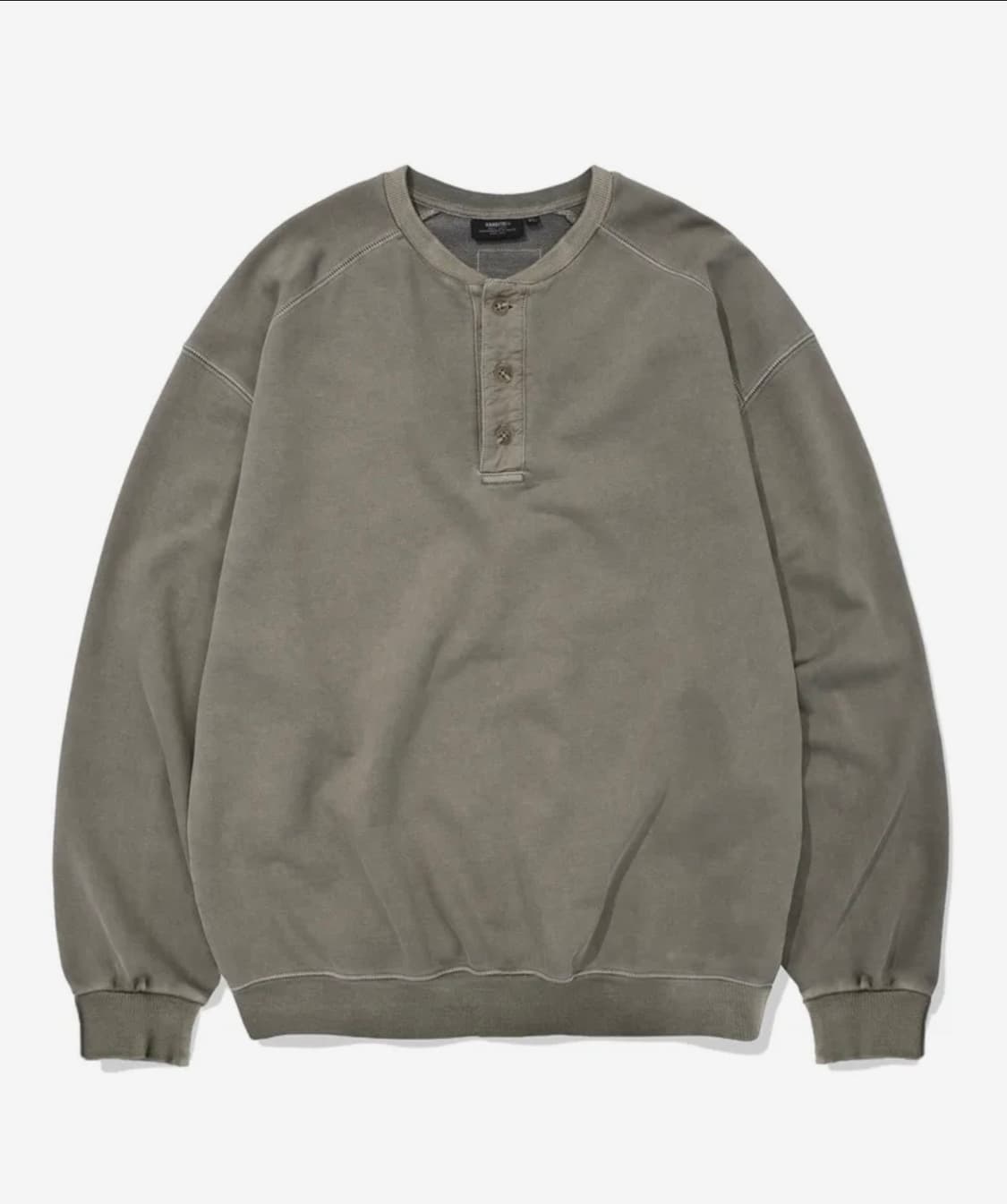 카네이테이 빈티지 워시드 헨리스웻셔츠(올리브) 상품이미지1