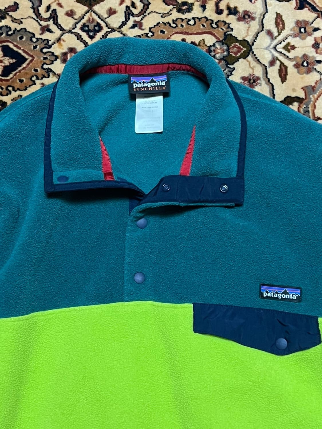파타고니아 초레어 빈티지 신칠라 아노락 플리스 자켓 그린/연두 M사이즈 상품이미지6