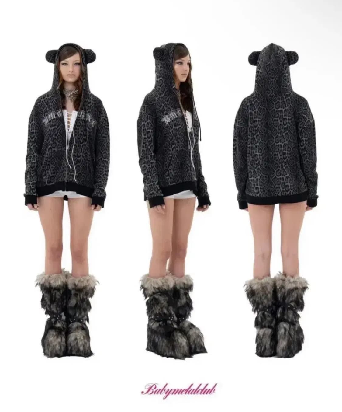 베이비메탈클럽 베메클 베어 갤 후드집업 상품이미지1