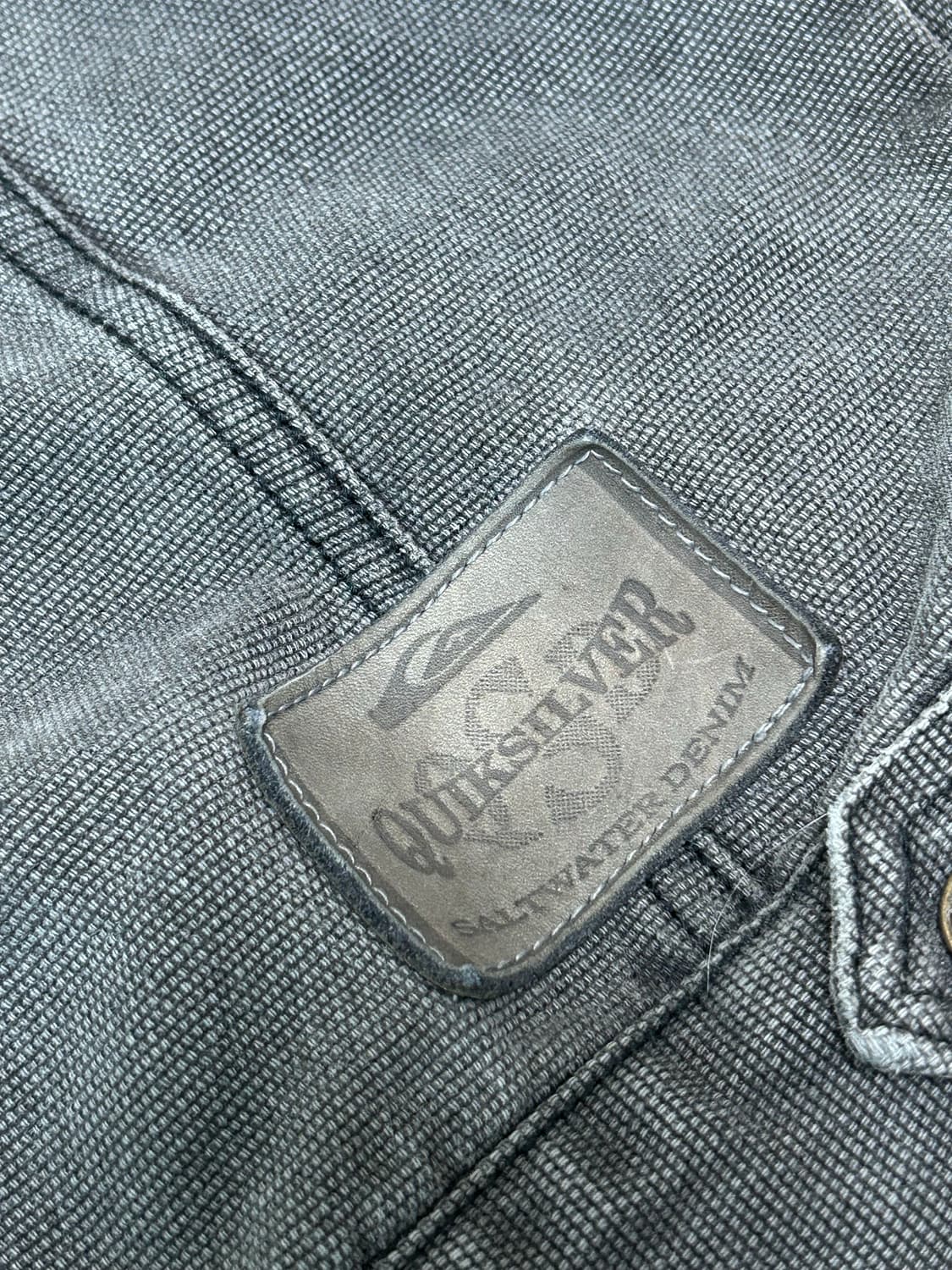 80s 퀵실버 솔트 워터 데님 USA 코듀로이 블랙 워싱 워크자켓 상품이미지9