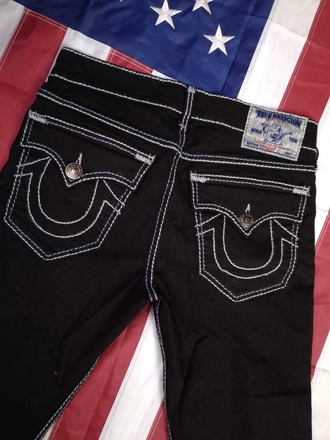 새제품 오리지날 미국제조 트루릴리젼 우먼 블랙 데님진 상품이미지1