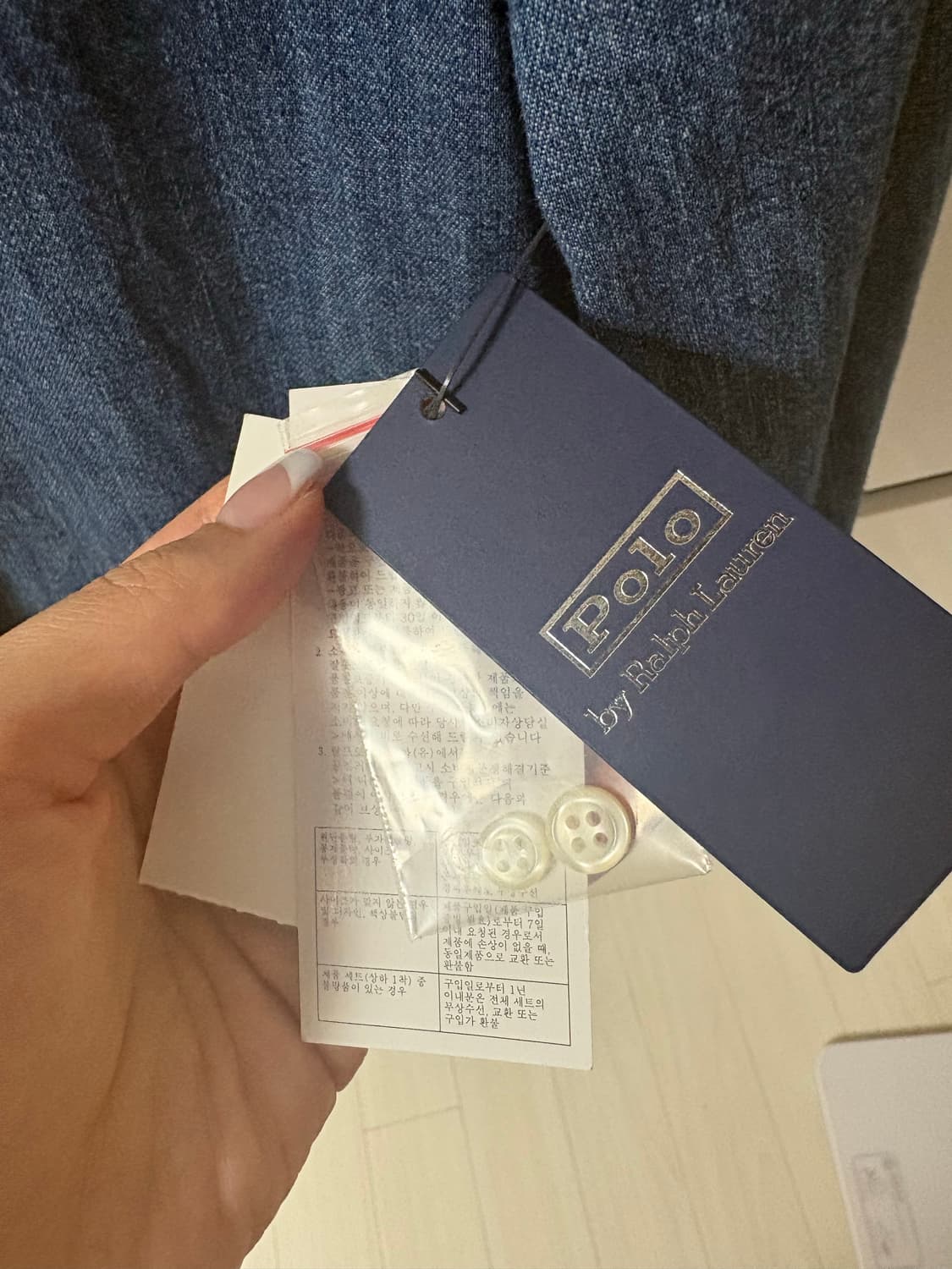 여성 폴로 데님셔츠 (새상품) 상품이미지4