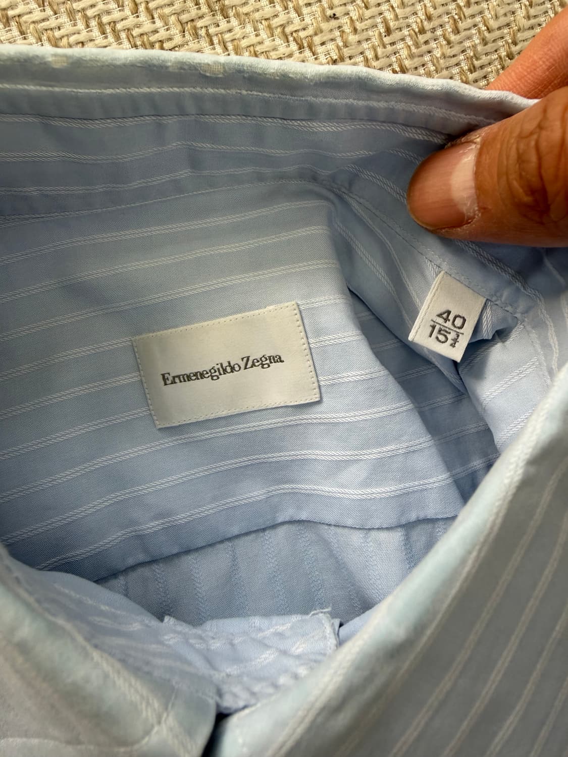 정품) 에르메네질도제냐 남성 셔츠 남방 40(100) 상품이미지5