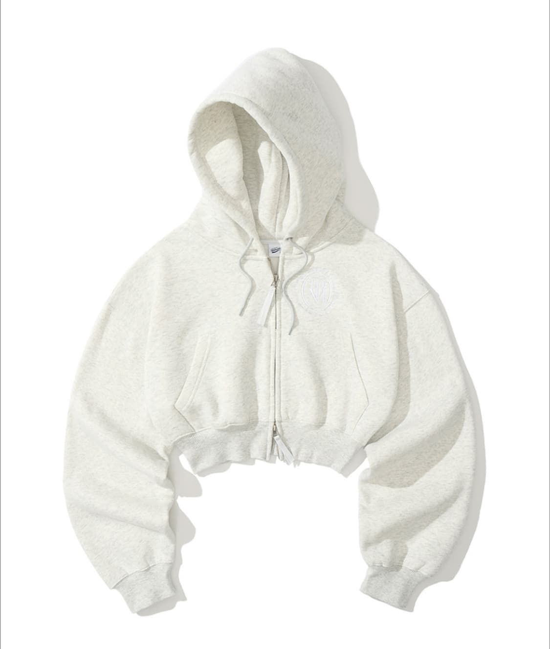 파르티멘토 우먼 클래식 로고 크롭 후디 멜란지 상품이미지3