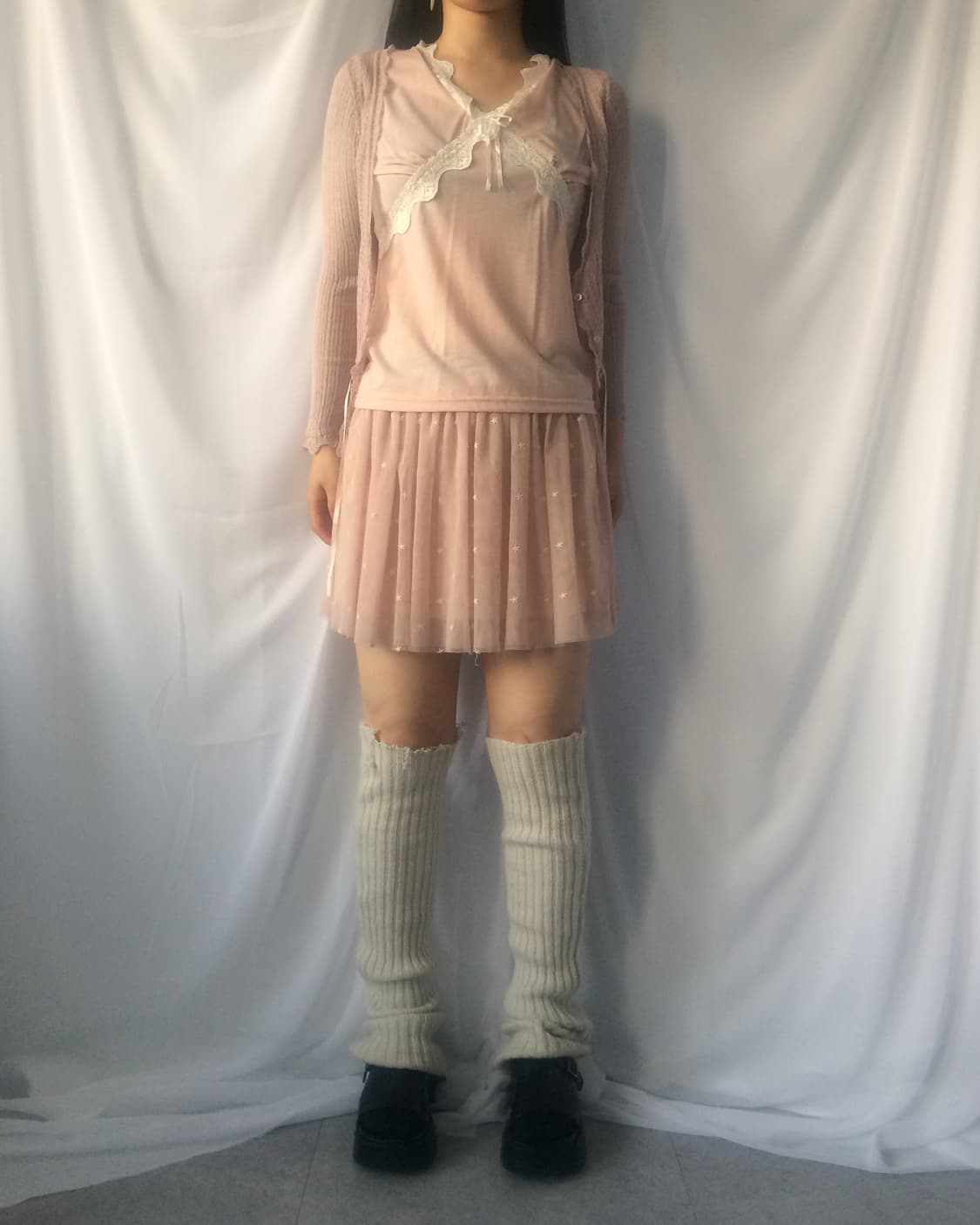 Lace trimming sleeveless 상품이미지1