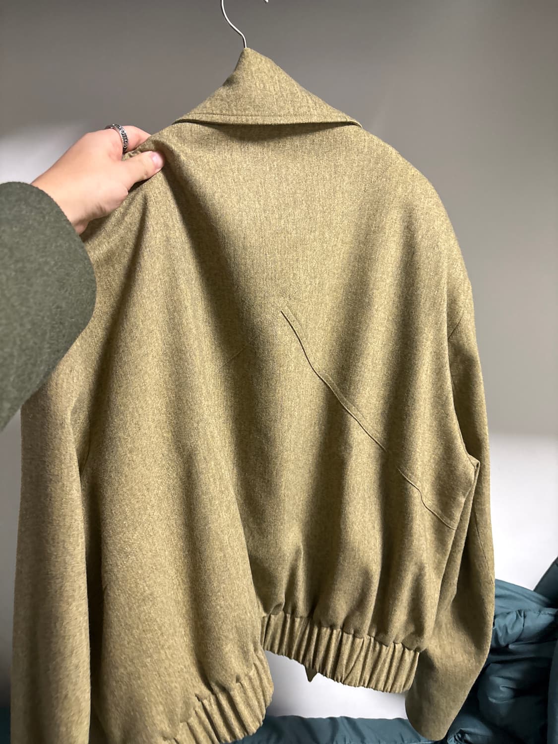 [2] 웨이비니스 터널링 울 크롭 자켓 머스타드 상품이미지3