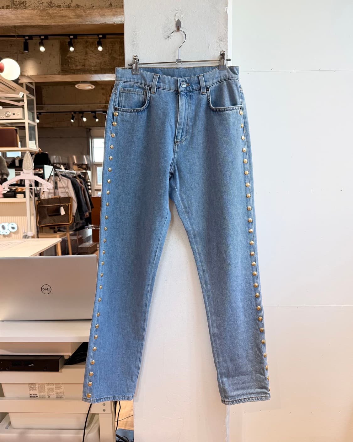 모스키노 데님 골드 네일헤드 악센트 팬츠  상품이미지2