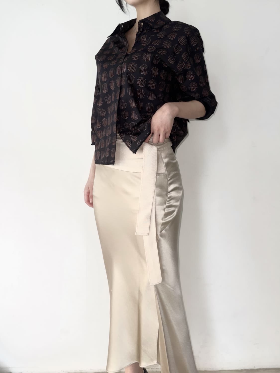 Glossy strap feminine skirt  상품이미지10