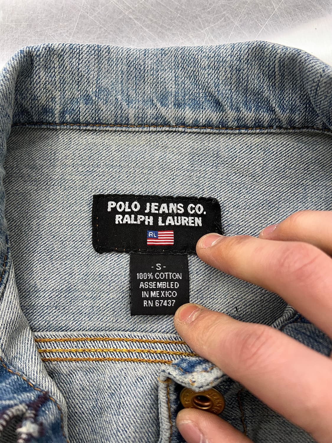 폴로 진스 먼스 연청 트러커 데님 자켓 상품이미지7