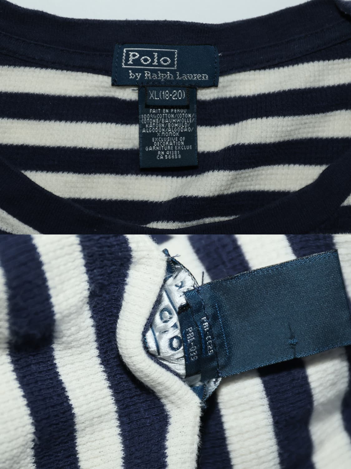[정품]폴로 랄프로렌 스트라이프 롱슬리브 티셔츠 M 상품이미지4